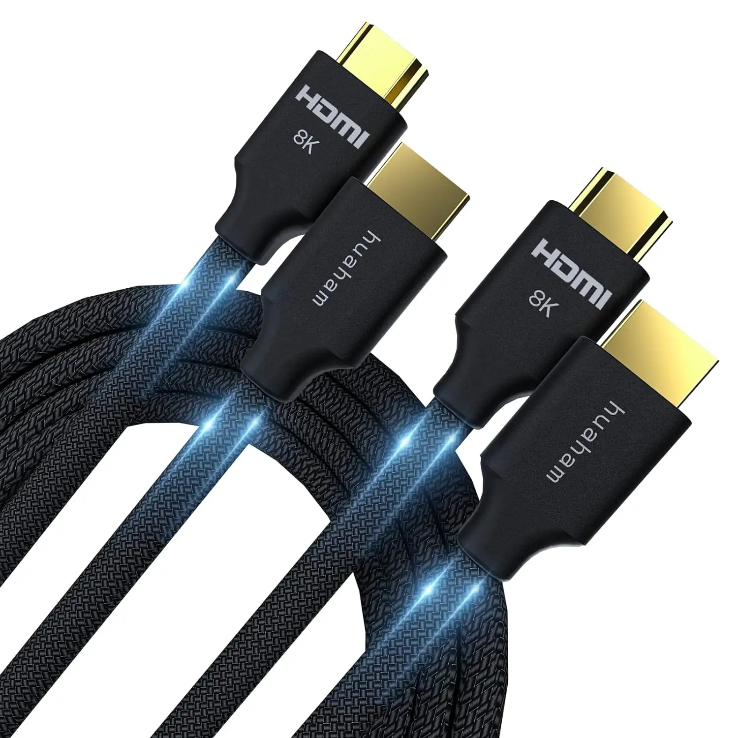 Высокоскоростной кабель 8K HDMI 2 1 2PK 48 Гбит/с @ 60 Гц 4K 120 eARC HDCP и 3 Dolby для PS5 Xbox roku/Fire/Sony/LG