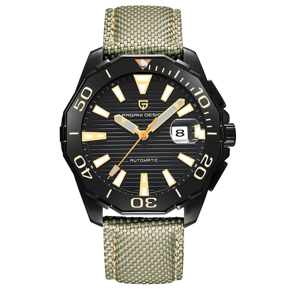 Men's Velvet Watch 2022 New Borgani Automatic Mechanical Watch Men's Steel Band Multifunctional Fashion Waterproof Tide