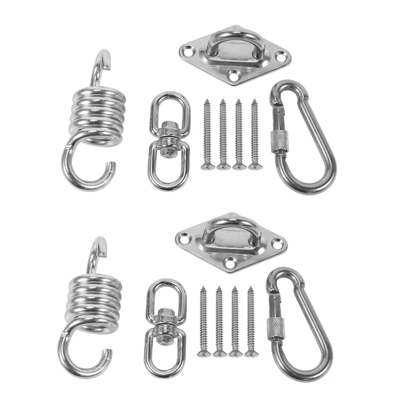 

2X Swivel Hooks for Hammock Swing Chairs Stainless Steel Hanging Seat Accessories Kit for Ceiling/Indoor/Outdoor