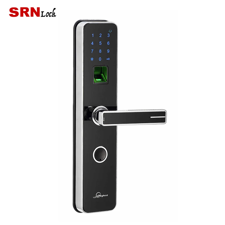 Wholesales Fingerprint Keypad RFID Smart lock with Anti-theft Lock Cylinder For Home Hotel Apartment Use enlarge