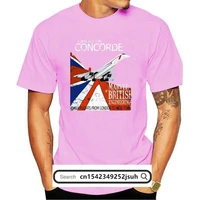 new concorde retro vintage british aircraft travel pilot t shirt