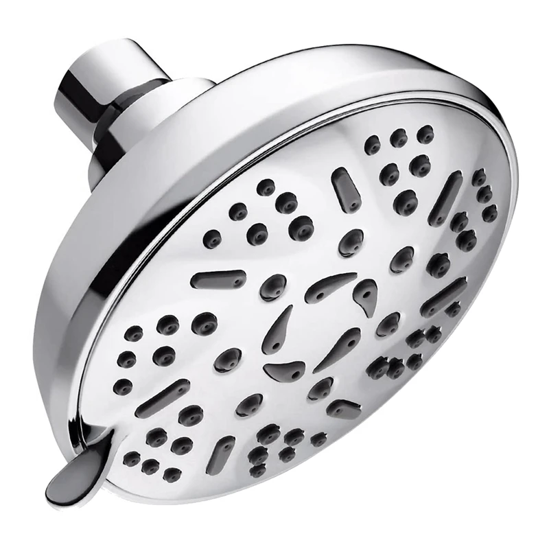 

High Pressure Fixed Shower Head, Anti-Leak 9 Settings Rainfall Showerhead With Massage Spa, Chrome Face, Adjustable