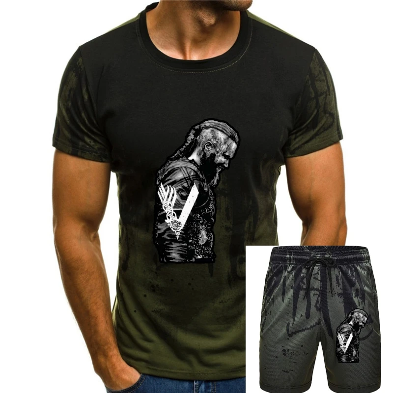 

HKFZ Ragnar Lothbrok футболка KING RAGNAR LOTHBROK Женская 100 Хлопковая мужская футболка с принтом Повседневная футболка с коротким рукавом