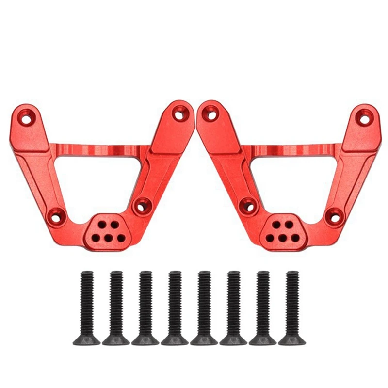 

2 Pcs Adjustable Rear Shock Absorber Plate For AXIAL 1/6 SCX6 JEEP JLU WRANGLE Red