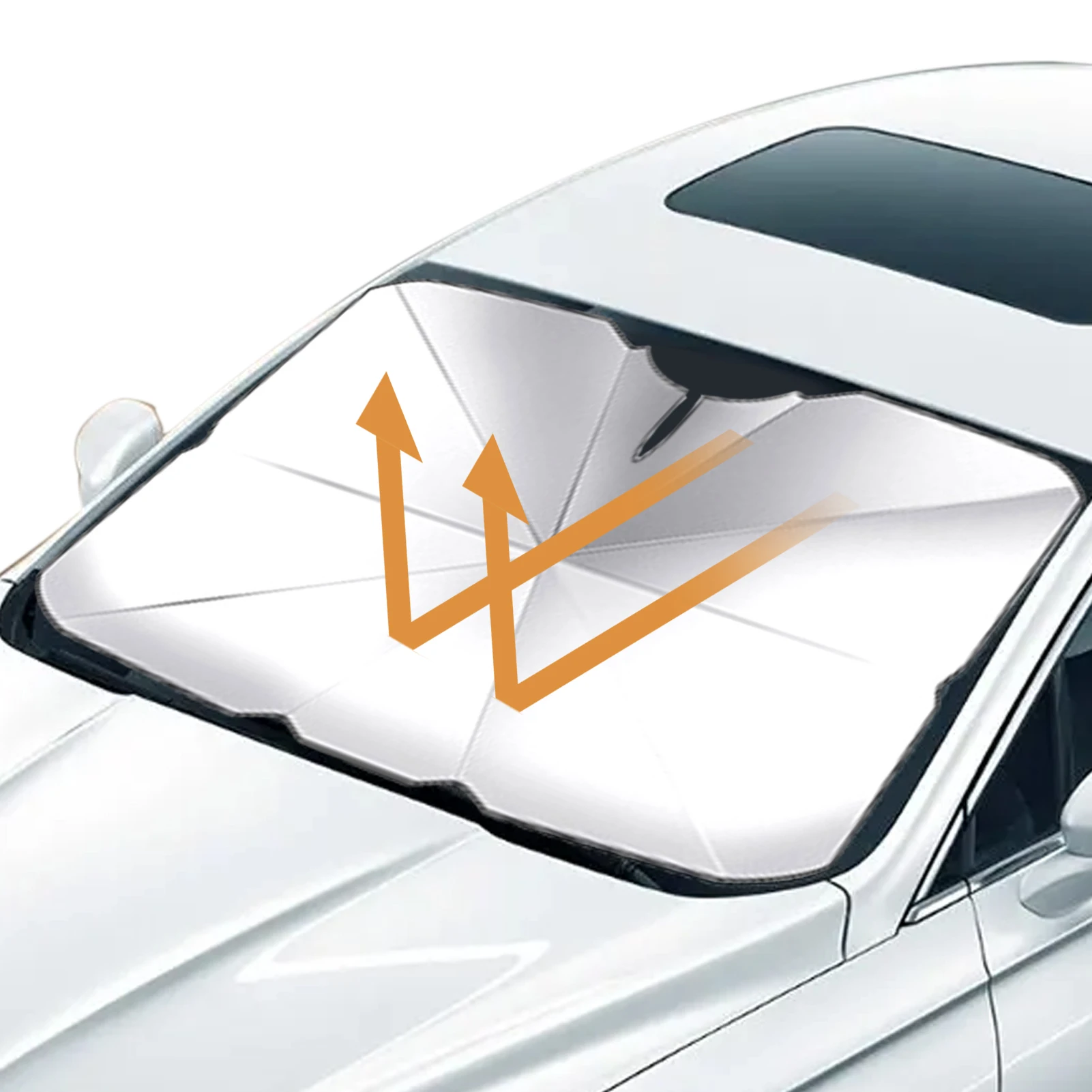 

Car Windshield Sun Shade Umbrella Foldable Umbrella Windshield Sun Shade 99 UV Protection Universal Front Window Car Sun Shade