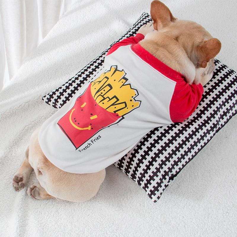 

Summer Cotton Pet Dog Clothes for Small Dogs Pets Clothing French Bulldog Cooling Tshirt for Yorkies for Chihuahua Pug Sweater