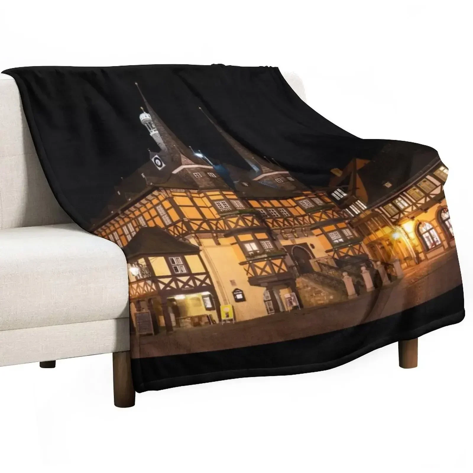 Новые покрывала Wernigerode Rathaus bei Nacht роскошные брендовые дизайнерские одеяла