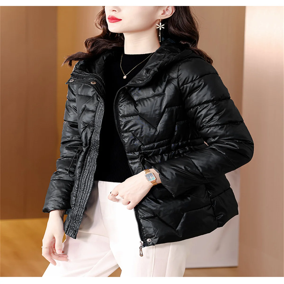 Down Jacket Female Winter 2023 Women's Quilted Coat Bomber Spring Oversize New In Outerwear Hooded Shirts and Blouses enlarge