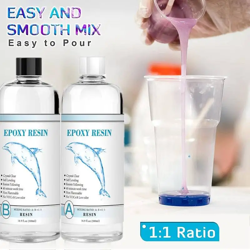 1:1 AB Resin Epoxy Glue Crystal Clear Glue High Adhesive Hardener  DIY Jewelry/Art Resin Mold Making Accessories for Crafts