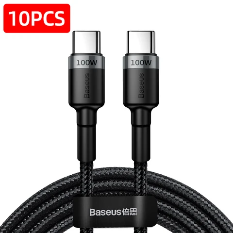 Кабель Baseus 100 Вт USB C к USBC PD Кабель для быстрой зарядки для MacBook Samsung Xiaomi Phone 2M Quick Charge 3.0 5A Тип C Кабель USBC