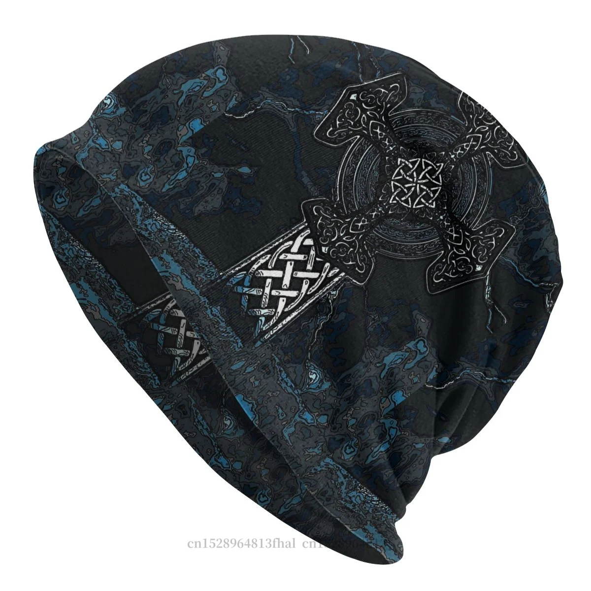 

Bonnet Hats Men Women's Viking GAELIC CROSS Winter Warm Cap Design Skullies Beanies Caps