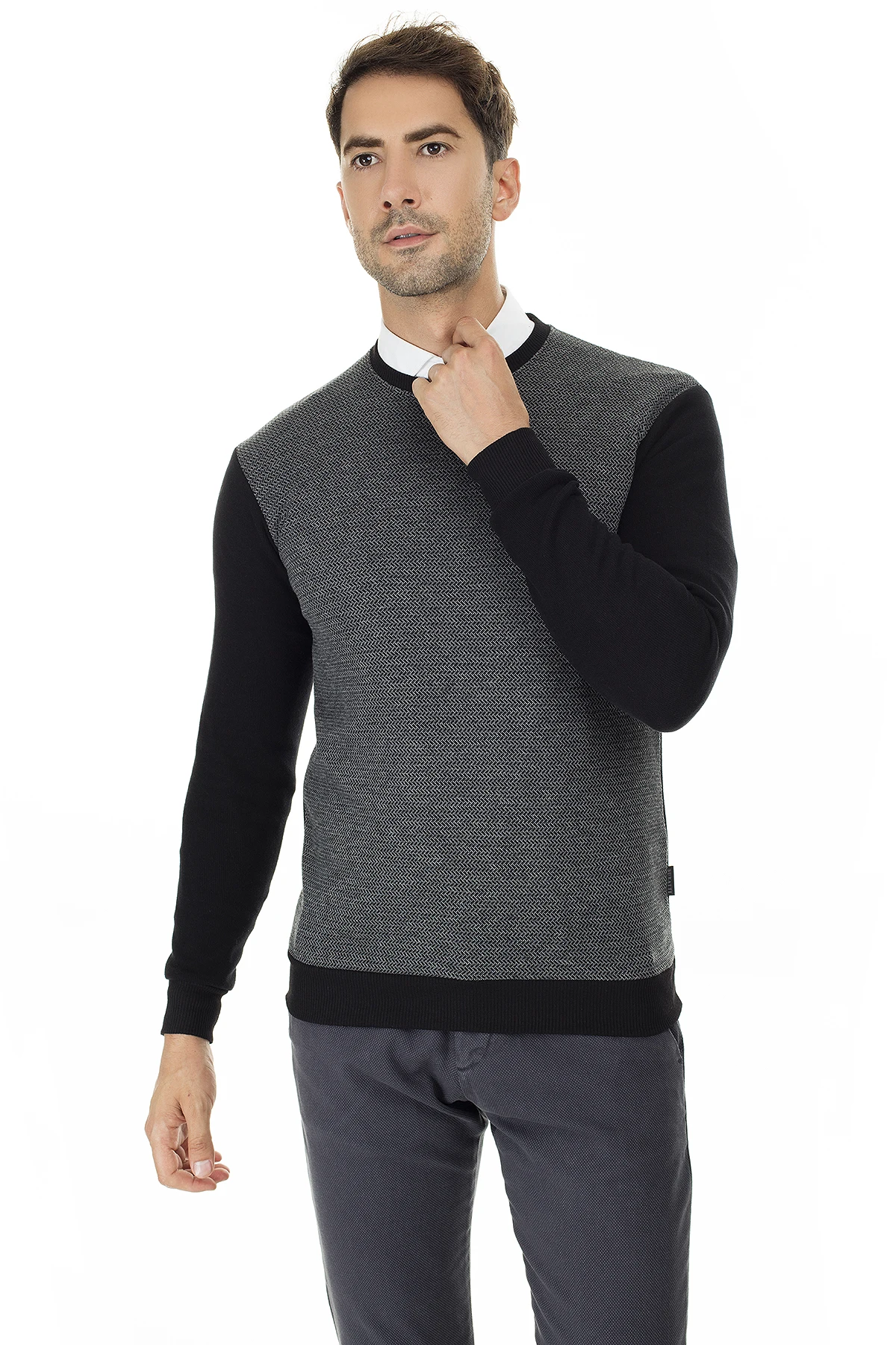 Buratti Crew Neck Sweat Long Sleeve Male весна Fashion Men Clothing Casual Sweathirts 456401 | Мужская одежда