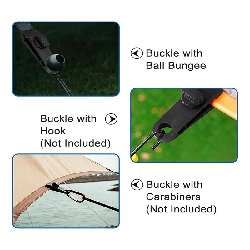 Зажимы для брезента с пружинными шариками 30 шт.