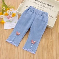 seven point girls jeans summer girls clothes middle and small childrens thin loose girls pants kids girls trousers