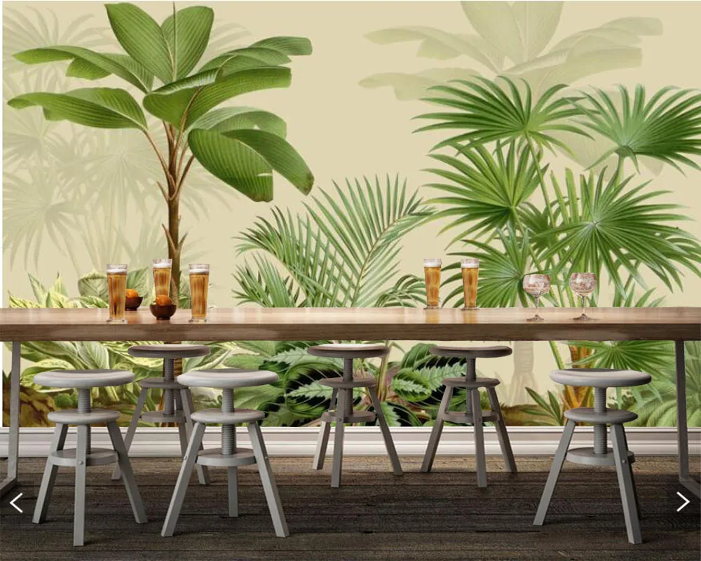 Купить «Обои на заказ в европейском и американском стиле с пальмовыми ...