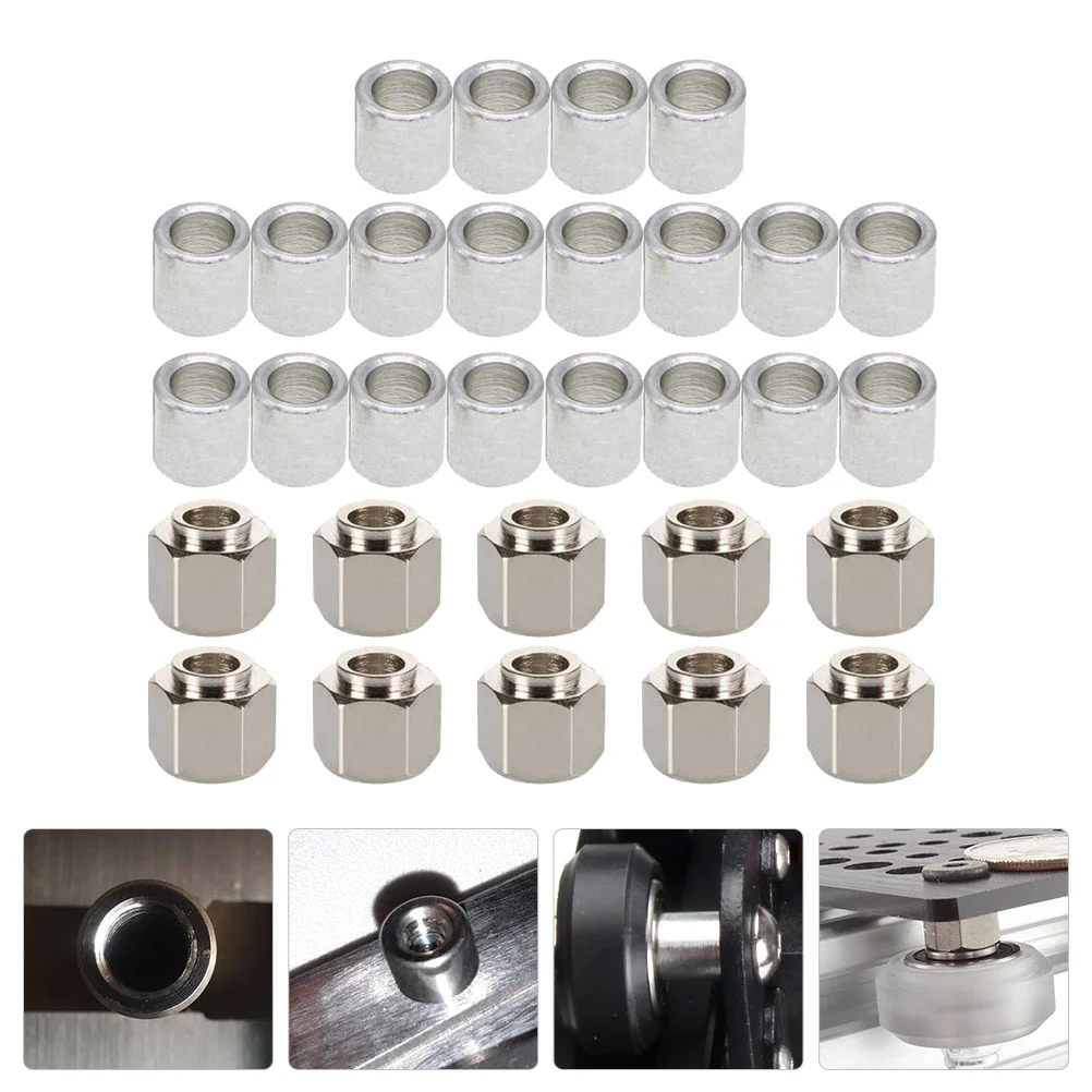 

30pcs Durable 3D Printer Hexagonal and Round Heavy Duty Eccentric Nuts Isolation Columns