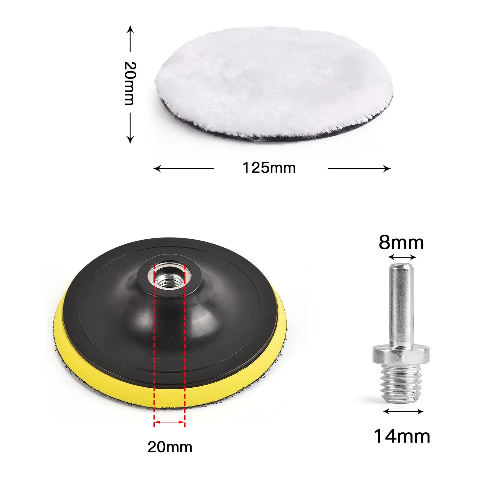 7 шт. Шерстяная полировальная подушка для полировки сверла буферная насадка с