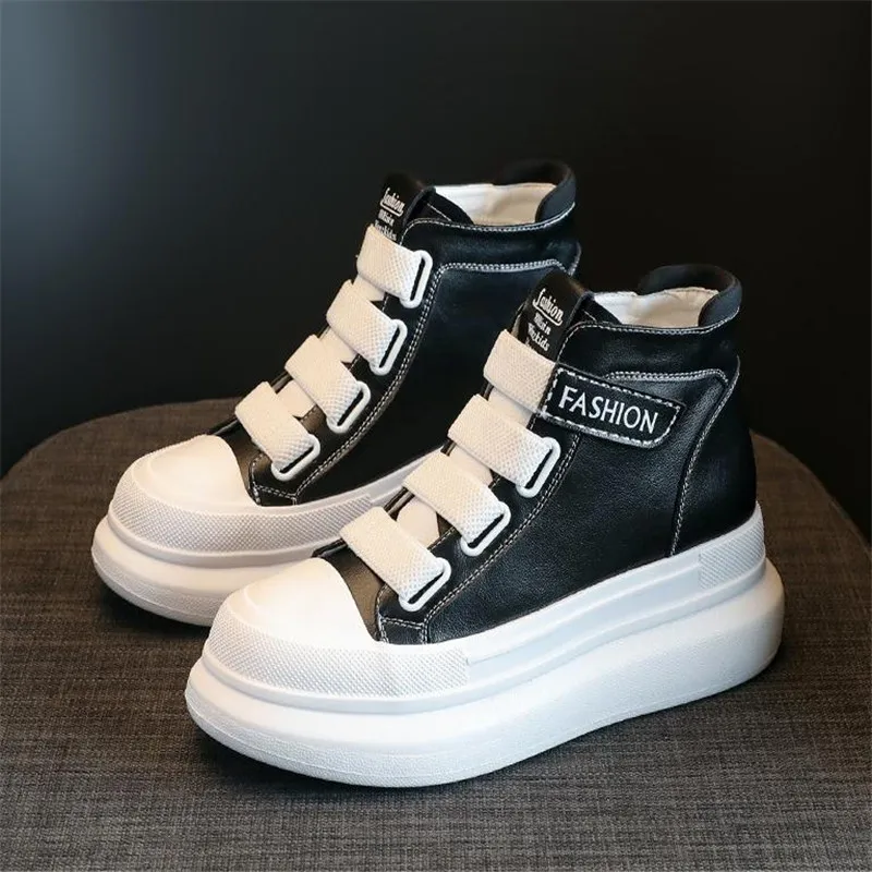 

Осенние женские ботильоны на высоком каблуке 6 см, кожаные ботинки на танкетке, зимняя повседневная обувь, белые ботинки