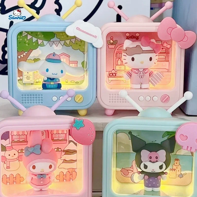 Sanrio Ночная игрушка ТВ серия Hello Kitty My Melody Kuromi Cinnamoroll светящаяся настольная милая