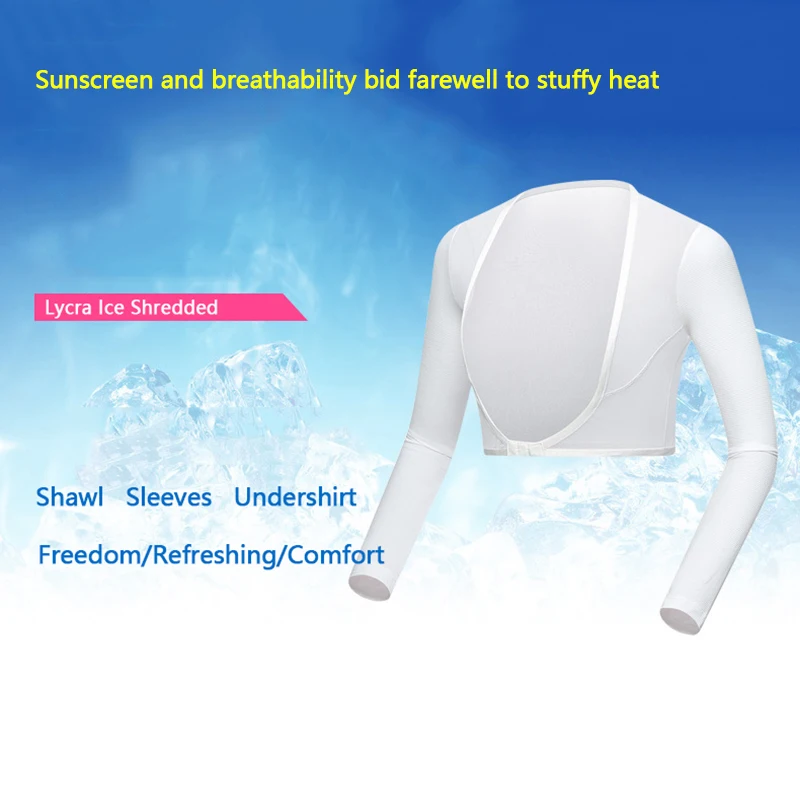 

Golf Clothing Sun Protection Clothing Women's Ice Silk Bottomed Shirt With Shawl Sleeves Long Sleeved Ball Clothing