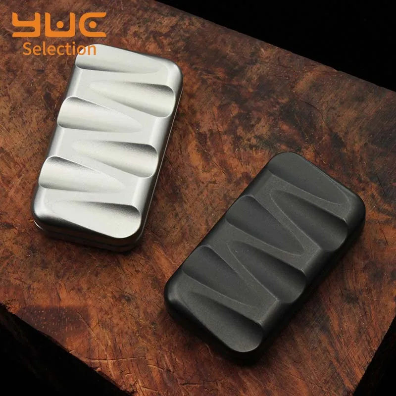 YUC Fingertips Slider Stress Relief Toy Edc Fidget Titanium Antistress Skills Square Wave Kinetic Toy Fun For Adults Christmas