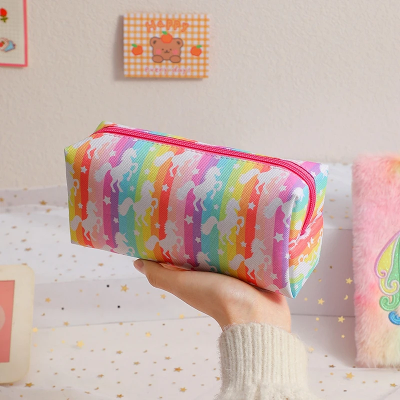 

Kawaii Creative Pencil Case Cartoon Unicorn Color Pen Bag Cute Girls Students Simple Storage Bag