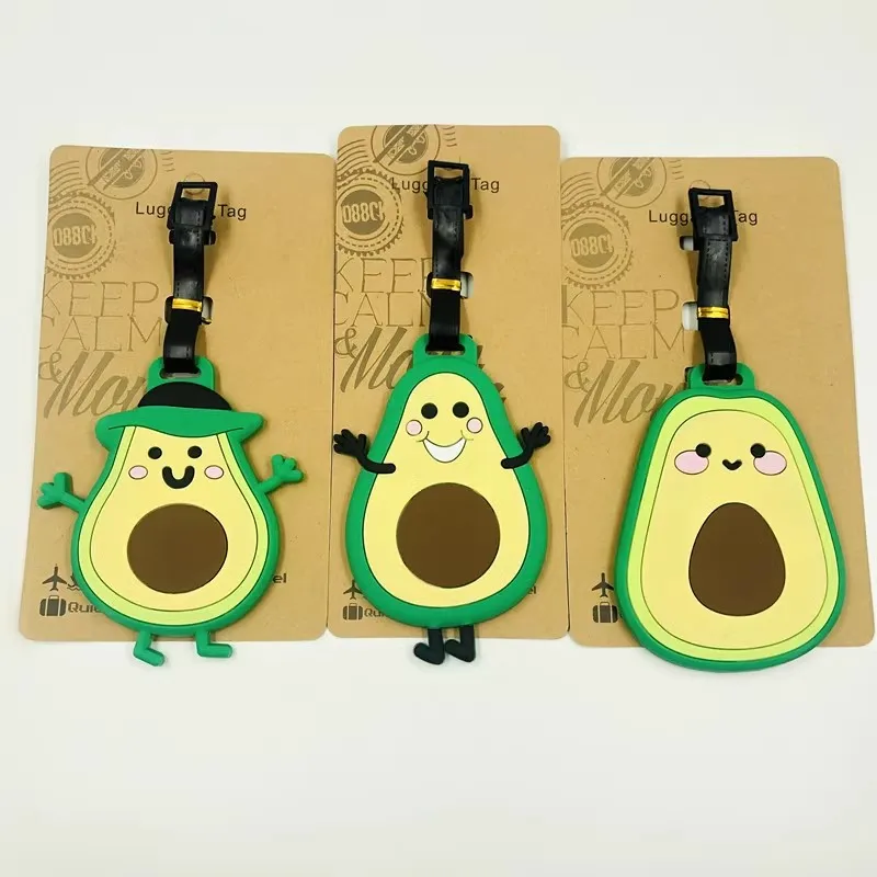 Дорожные аксессуары для багажа с принтом авокадо бирка из силикагеля держатель