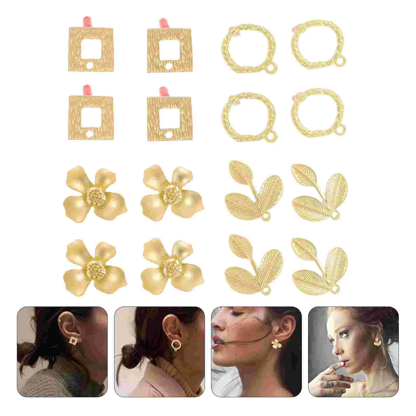 

40 Pcs Shaped Alloy Stud Earrings Exquisite Lady Simple Earbob Mens Fashion Ear-studs Stylish Women Elegant Decors Miss Man