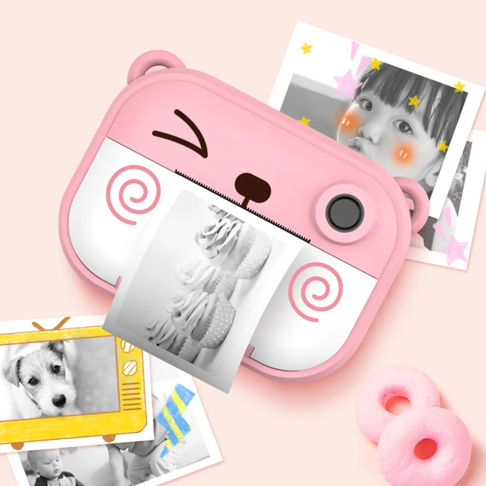 

Children's Instant Print Camera 1200w Resolution W/ Thermal Printer Kid Digital Photo Camera Girl's Toy Camera Video Boy's Gift