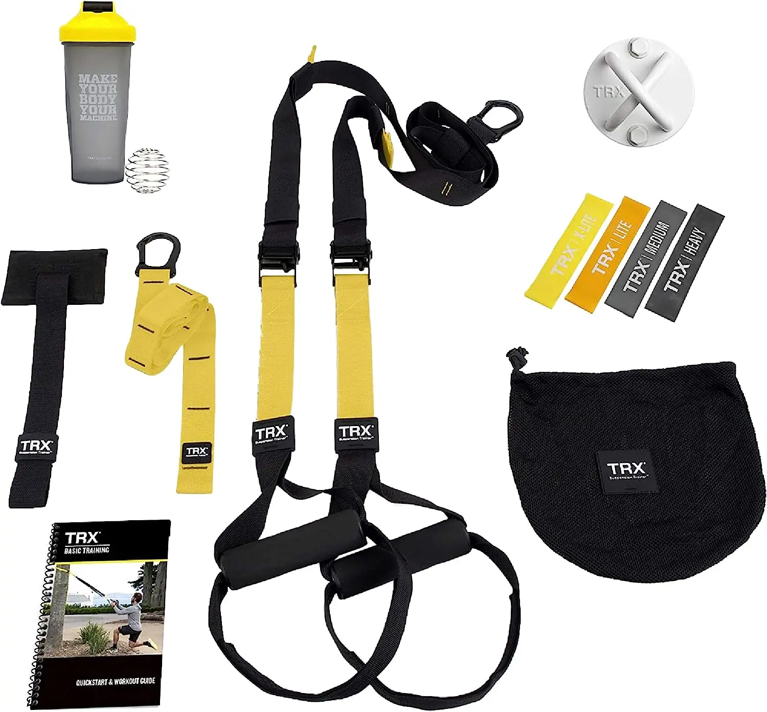 

All-in-One Suspension Trainer Bundle - Seasoned Gym Enthusiast, Includes Training Club Access, XMount Anchor, 4 Exercise Bands