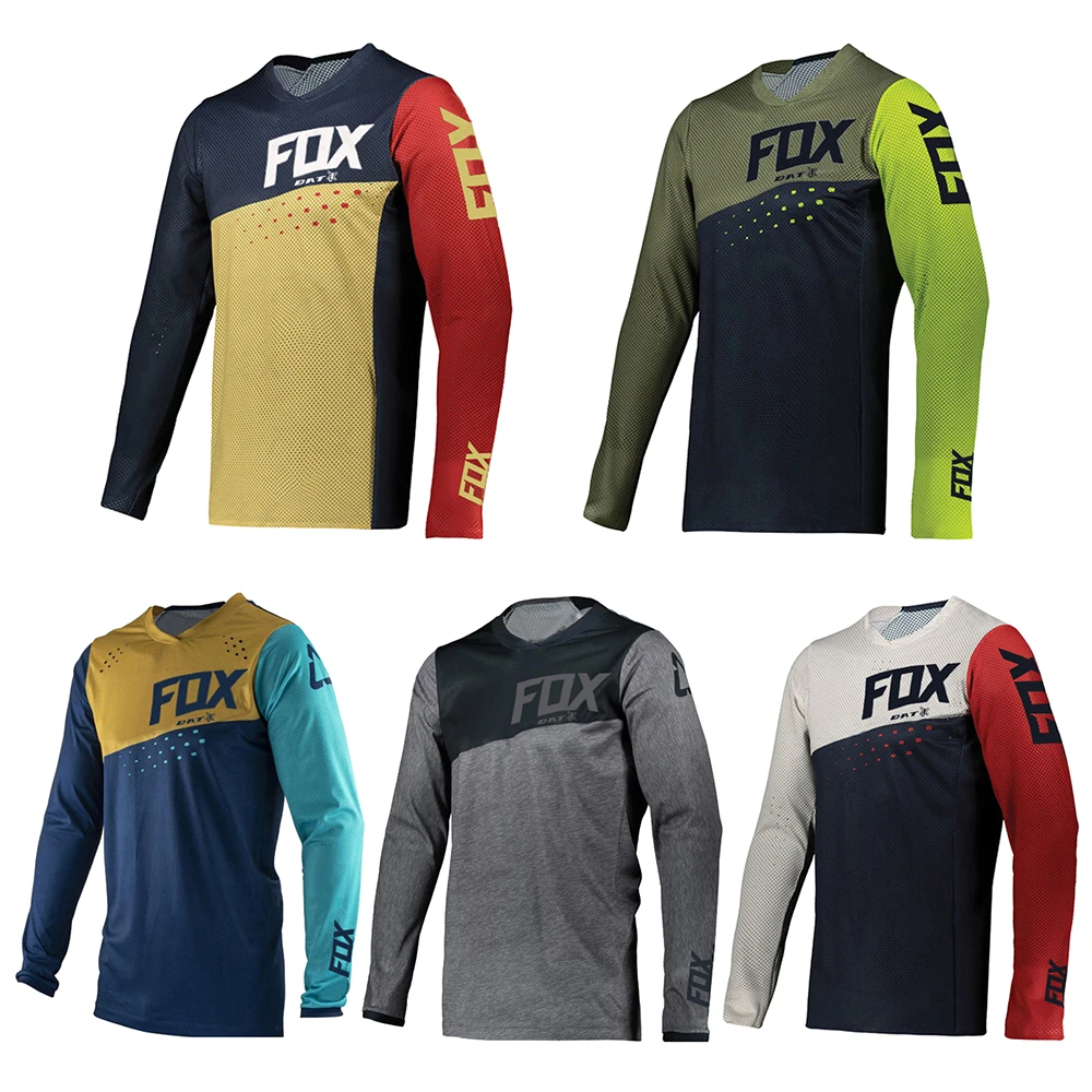 

Men's MTB Downhill jerseys BAT Fox Motocross Mountain Bike Long Sleeve Shirt Quick-drying fabrics Cycling jerseys clothing