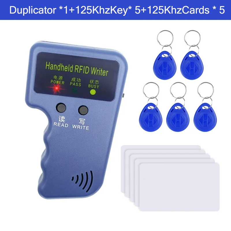 

Ручной Дубликатор RFID EM4100 TK4100 125 кГц, записывающее устройство, Дубликатор, программатор, считыватель EM4305 T5577, перезаписываемые идентификационные брелоки, метки, карты