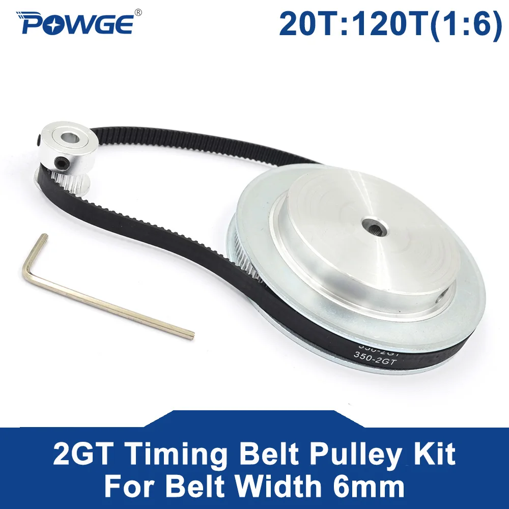 

POWGE 2M/2GT синхронный шкив набор 20/120 зубьев