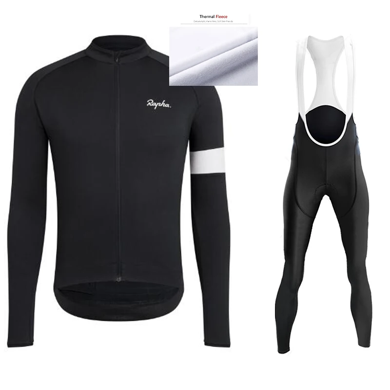 

2022 Men Winter Thermal Fleece Cycling Jersey Long Set MTB Cycle Clothing Sportswear Mountain Bike Clothes Ropa Ciclismo