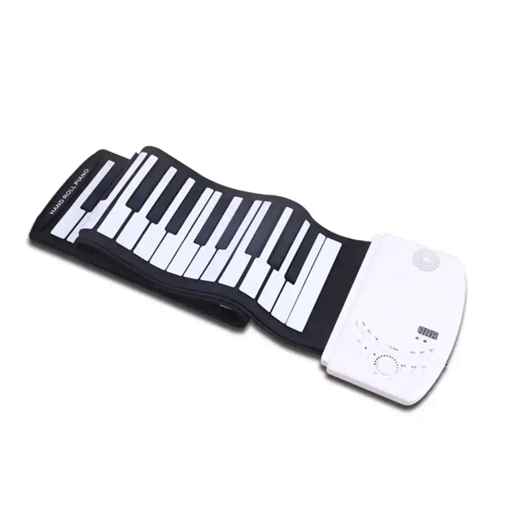 

88 Keys Roll Up Portable Soft Flexible Electronic Music Keyboard Piano Built-in Loud Speaker Lithium Battery Organ