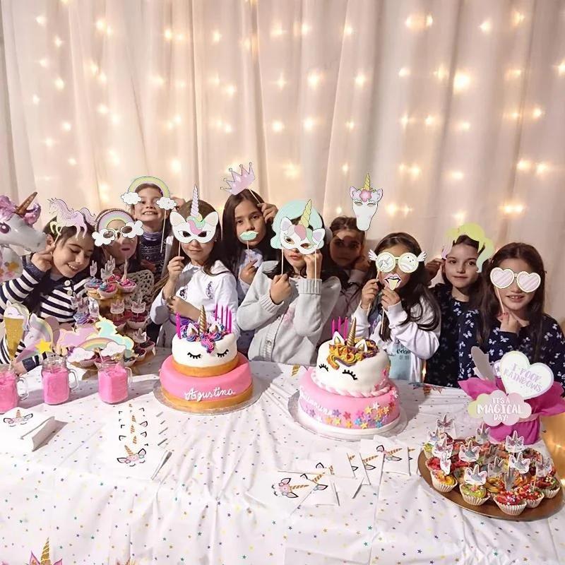 29 шт. Набор радужных фотографий в виде единорога