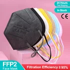 10-100PCS FFP2 Mask Black KN95 Mascarilla FPP2 Homologada Colores ffp2mask Взрослая маска для лица Защитный респиратор FFP2 Маски
