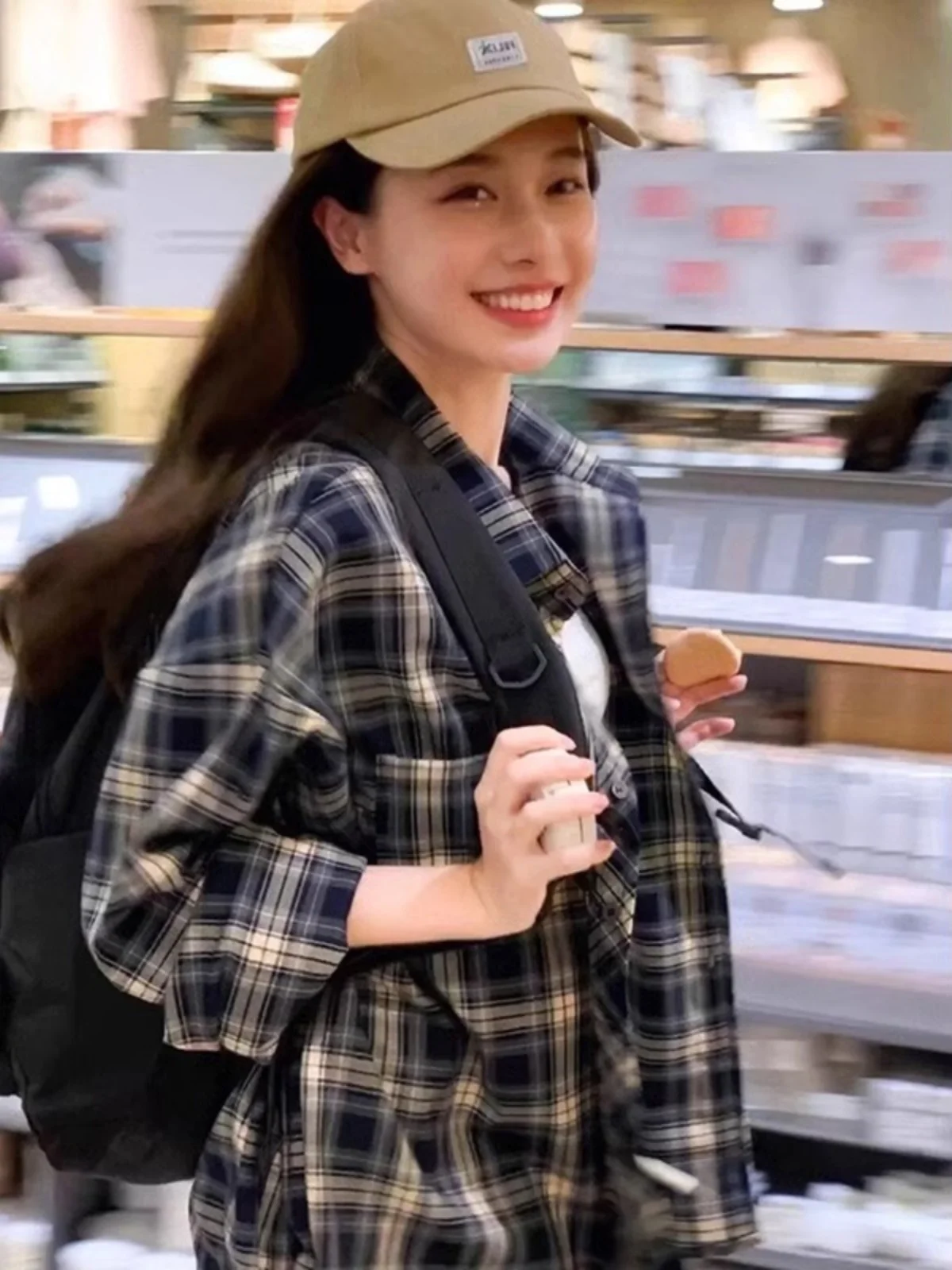 Retro Plaid Shirts Outerwear Women 2024 New Early Autumn Korean Series Sense of Atmosphere Wear Casual Shirt Top