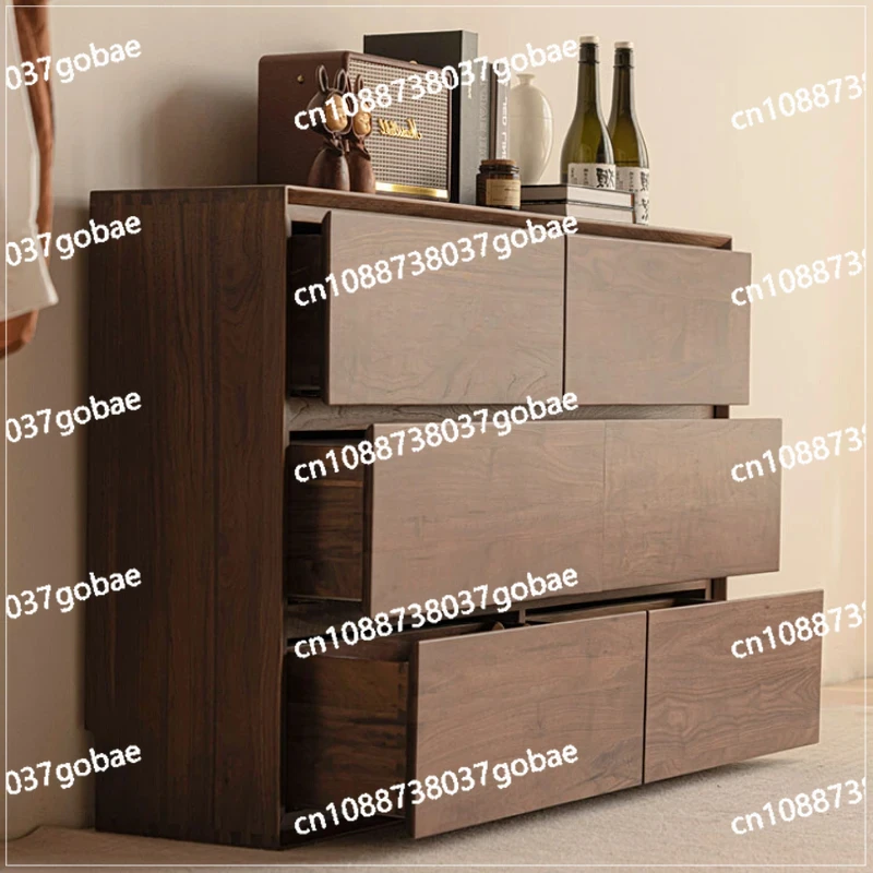 ZK шестикомодный шкаф из вишневого дерева ультраузкая прикроватная тумбочка