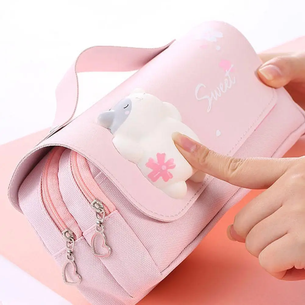 

Large Capacity Pencil Case School Supplies Cute Stationery School Pencil Case For Girls Case Pencil Color Pencil Case W3U6