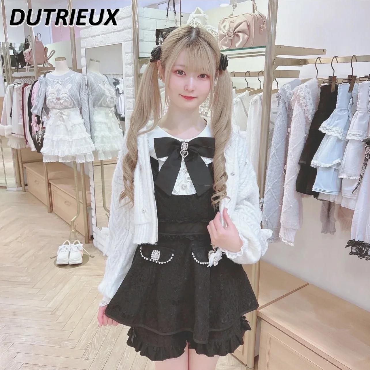 Осень-зима милые повседневные кардиганы в японском стиле с кроличьими ушками для