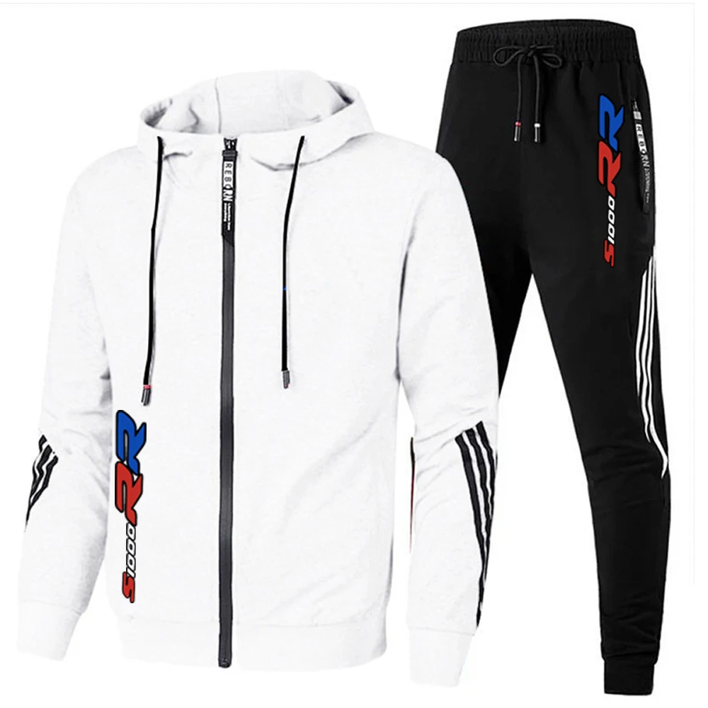 FOR BMW R1200GS R1200ADV R1250GS RRS1000 S1000R S1000RR 2023 new men's casual sportswear sportswear hooded printe top trousers