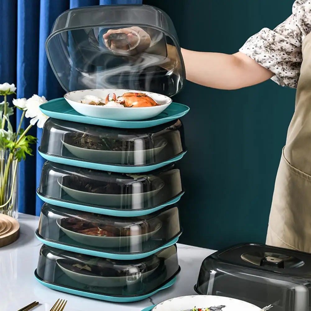 

Leftover Food Cover Useful Protruding R Corner Food Grade for Cookware Food Plate Lid Food Storage Cover