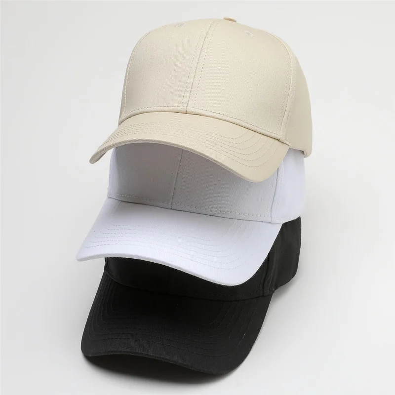 

Big Head Adult 100% Cotton Plus Size Blank Baseball Cap Lady Solid Sport Hat Men Large Size Plain Snapback Cap 55-59cm 60-65cm
