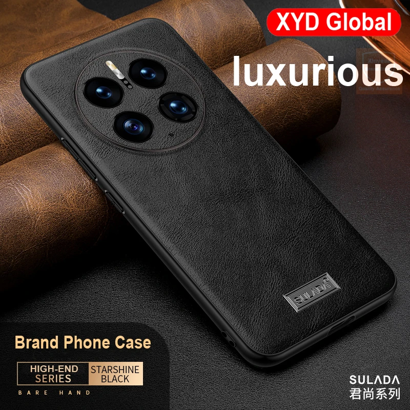 

High end Brand For Huawei Mate 50 Pro Mate50 Case Genuine Leather Phone Back Case For Huawei Mate 50 Pro RS Cover Bumper Shell
