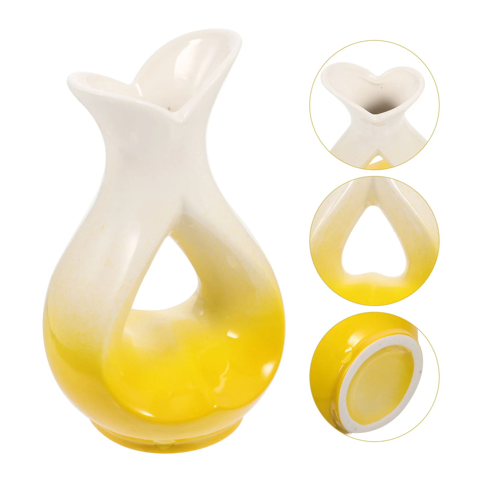 

Vase Flower Ceramic Vases Hydroponics Pot Planter Decorative Container Heart Desktop Modern Holder Flowerpot Living Room