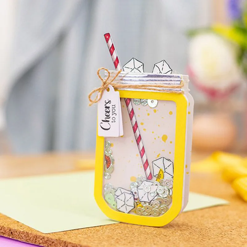 Стеклянные штампы и для вырезания джема-банка новинка 2023 альбом скрапбукинга