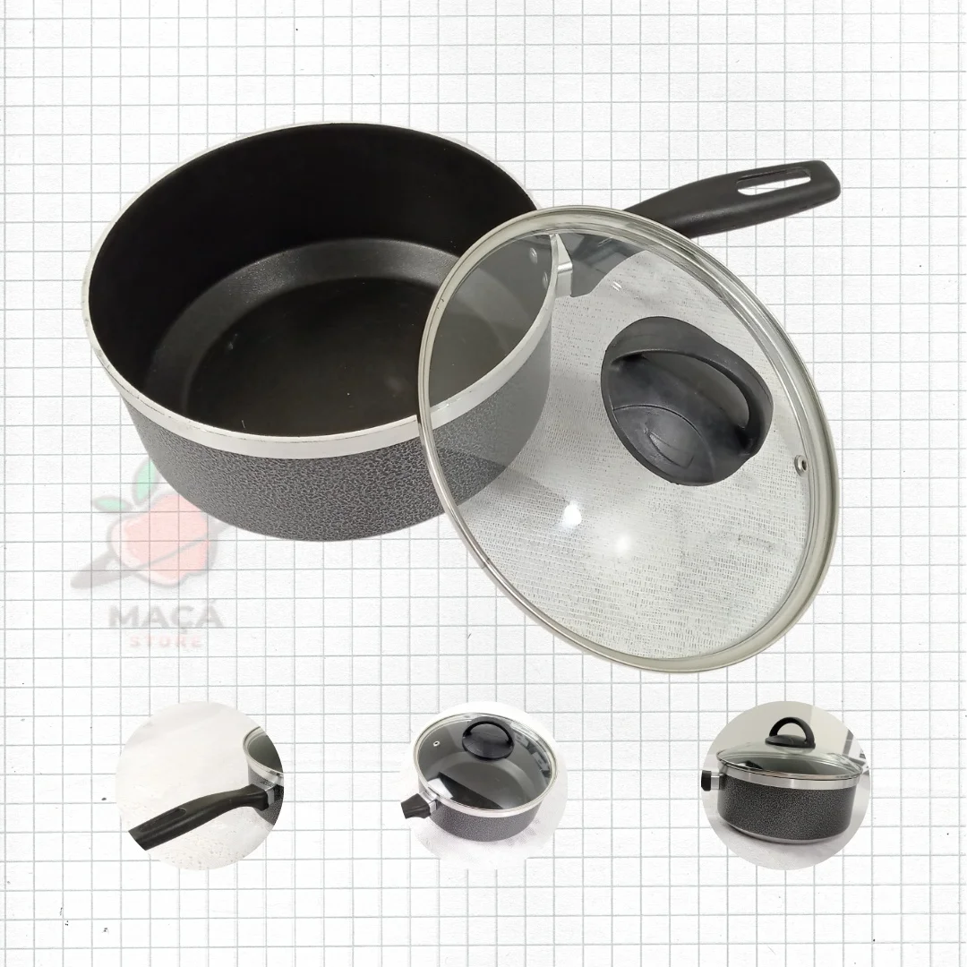 

21cm Nonstick Pot Apple STORE Glass Lid