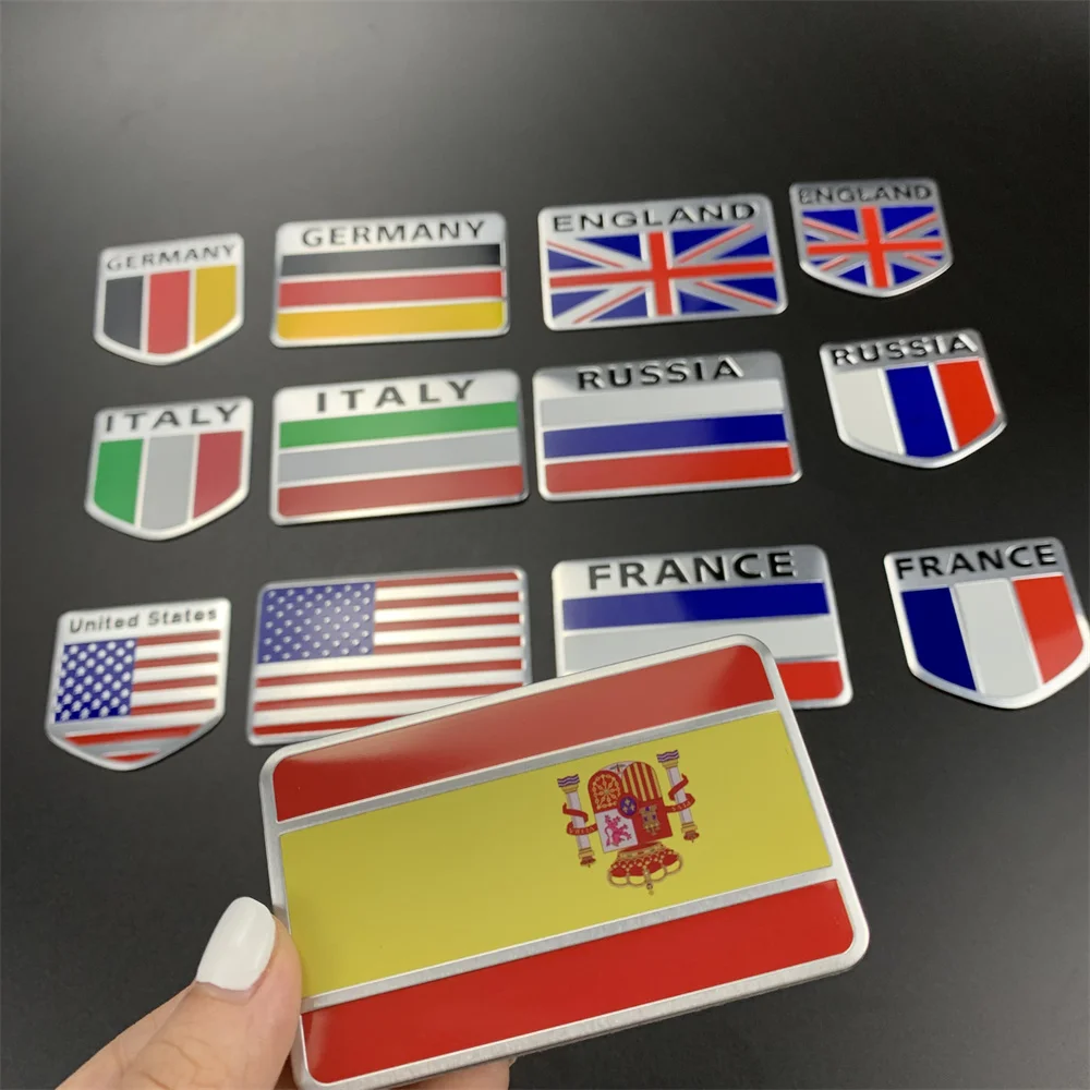 

National Flag Car Sticker Accessories For FIAT 500 Tipo Punto Freemont Cross Coroma Panda Idea Palio Fastback Fullback Strada