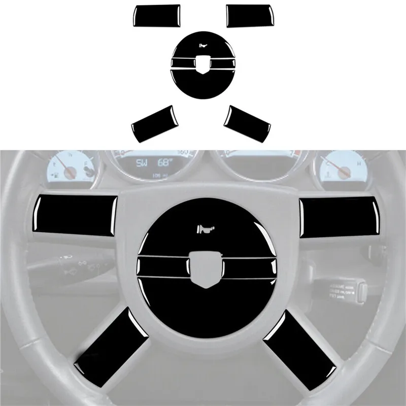 Черные наклейки на фортепиано из АБС-пластика Накладка для Dodge challenger 2008 2009 2010 2011